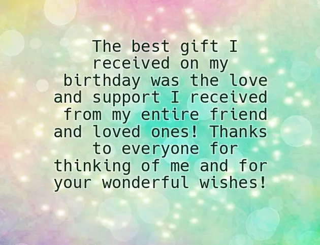 Words To Say Thank You For Birthday Wishes