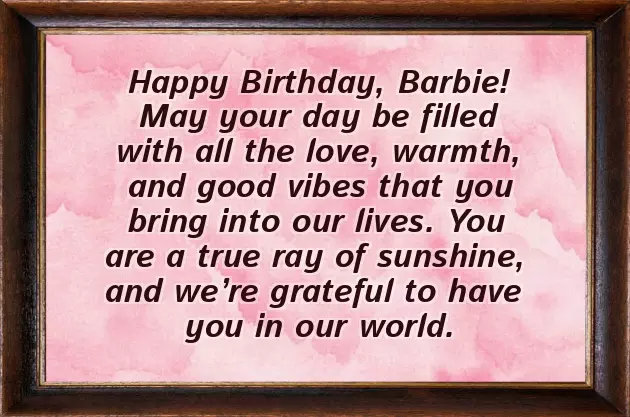 Birthday Wishes Barbie Birthday Wishes Barbie