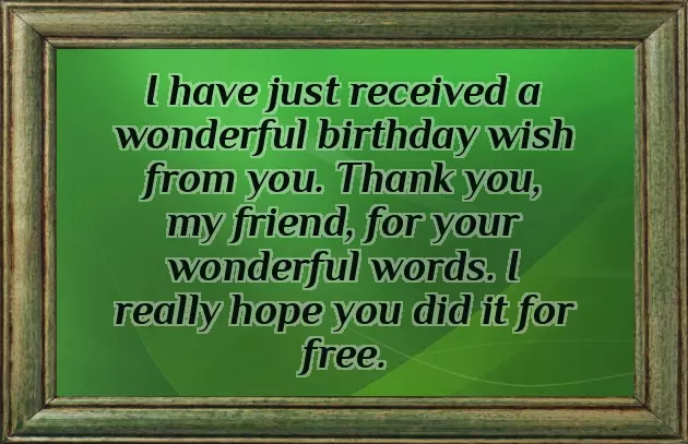 Thank You For Warm Birthday Wishes Thank You For Warm Birthday Wishes