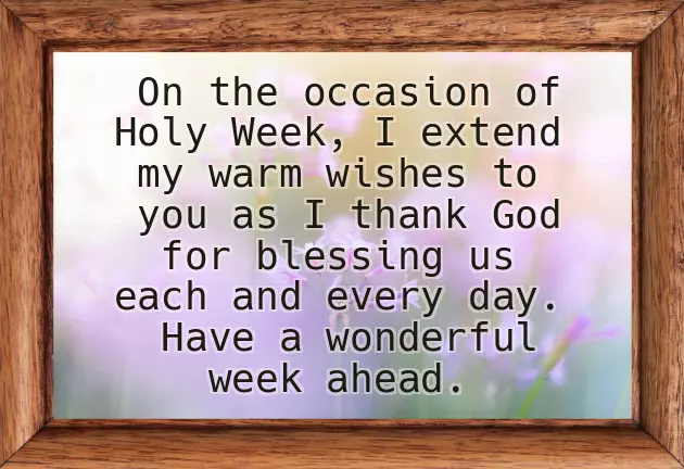Blessed Holy Week Messages Blessed Holy Week Messages
