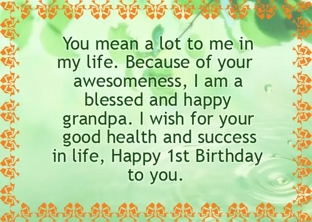 First Birthday Wish For Grandson First Birthday Wish For Grandson