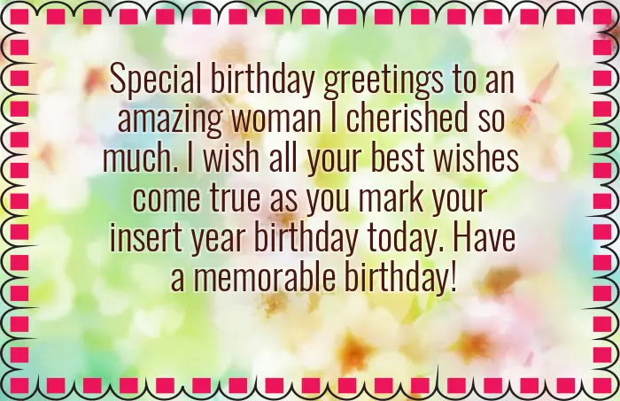 Birthday Message To A Friends Mum