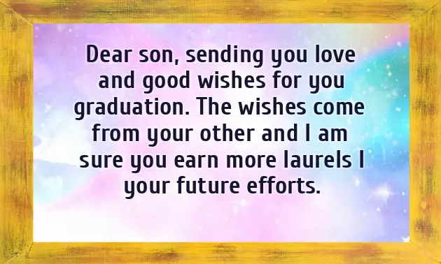 Congratulating Son On His Graduation