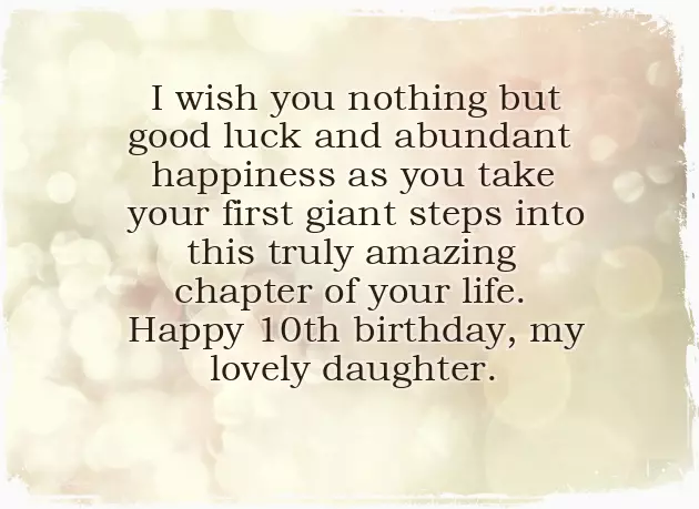 Birthday Quotes For Daughter Turning 10