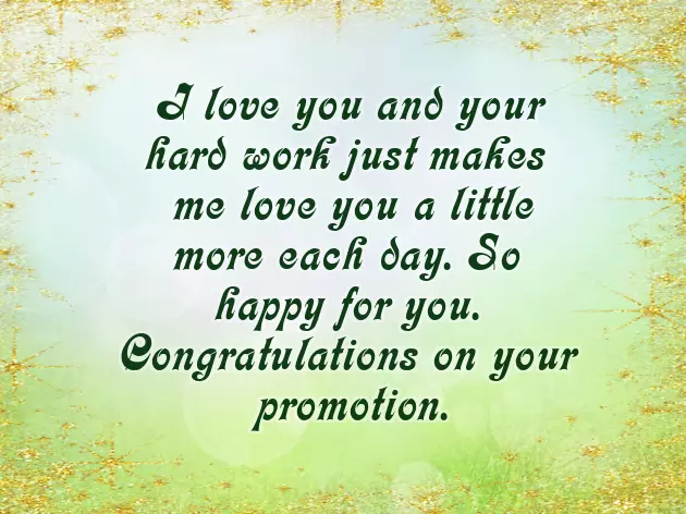 Congratulations Hubby For Promotion