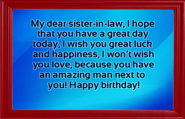 Happy Birthday Little Sister In Law