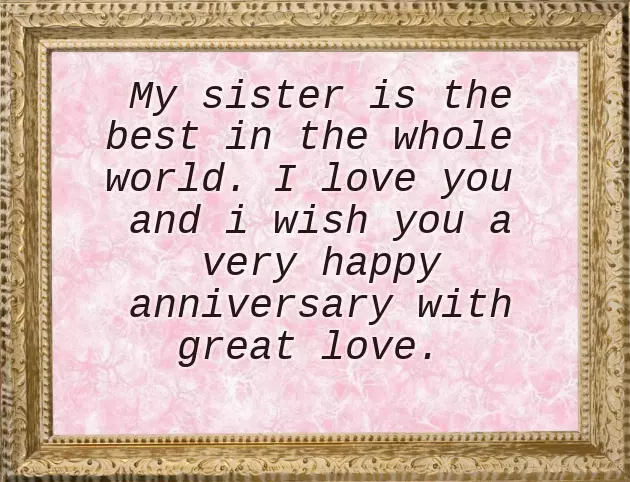 Anniversary Wishes For Little Sister