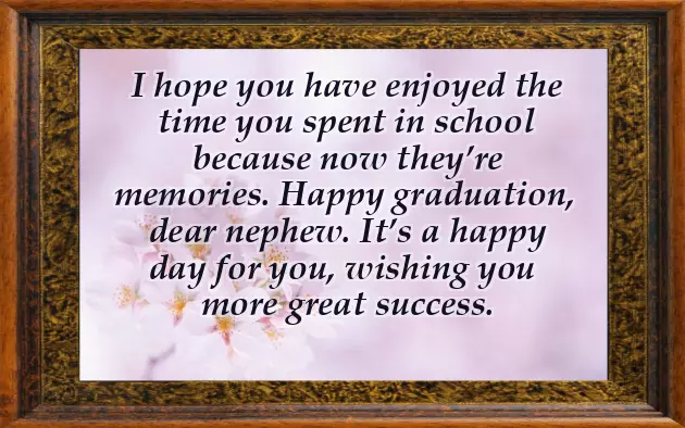 High School Graduation Wishes For Nephew