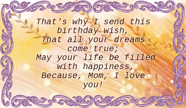 Happy Birthday Mom Poems Happy Birthday Mom Poems