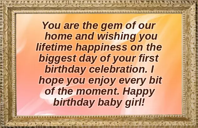 Happy First Birthday Niece