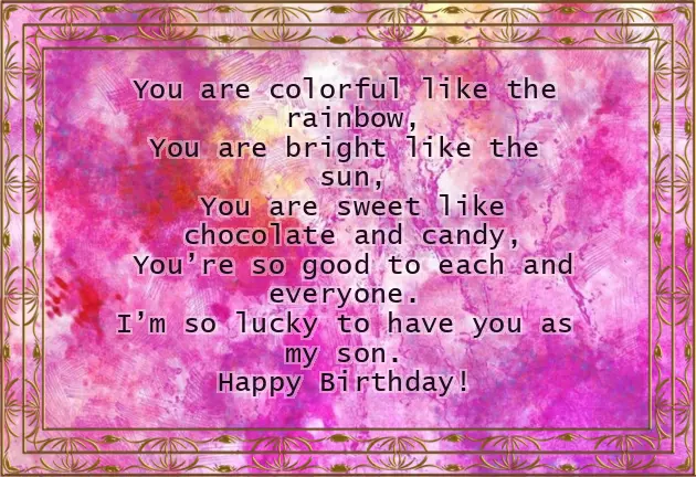 Birthday Wishes For A Wonderful Son
