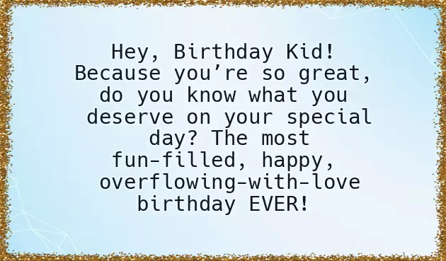 Bday Msg For Kids Bday Msg For Kids