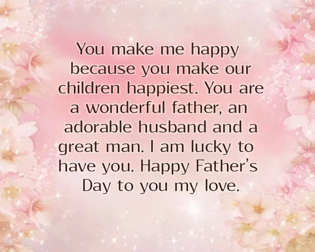 Fathers Day Greetings To Husband