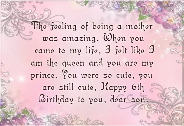 Birthday Wishes For My Son Turning 6