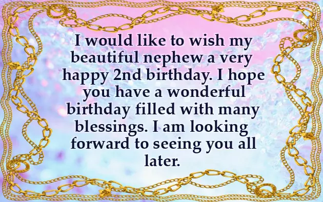 Happy 2Nd Birthday To Nephew