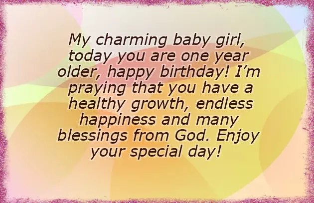 Cute 1St Birthday Wishes For Baby Girl Cute 1St Birthday Wishes For Baby Girl