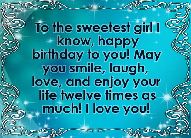 Birthday Wishes For 12 Year Old Niece