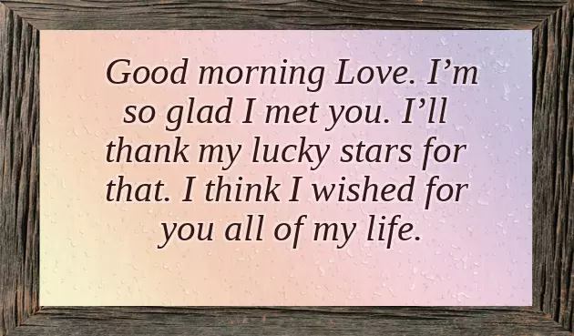 Morning Romantic Wishes