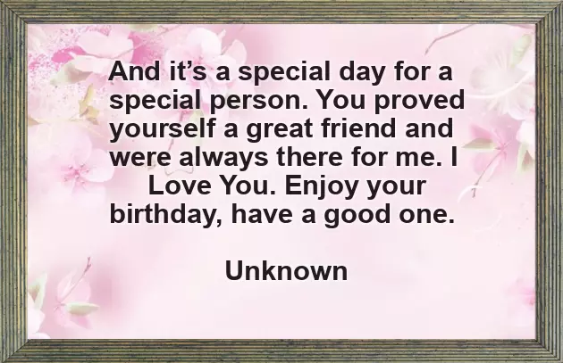 Special Bday Wishes