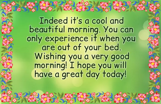 Wish You A Very Good Morning