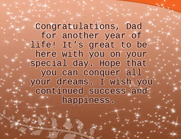 Birthday Wishes To Dad