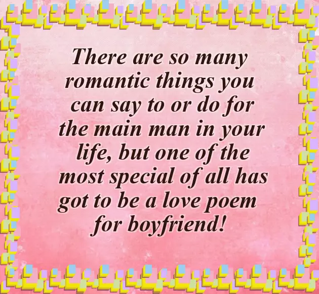 Love Poems For Boyfriend Love Poems For Boyfriend