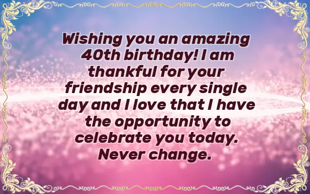 Birthday Wishes 40Th