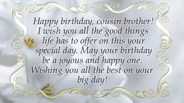 Birthday Wishes For Younger Cousin Brother Birthday Wishes For Younger Cousin Brother