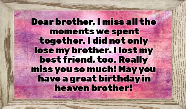 Birthday Wishes For Lost Brother