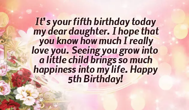 5 Birthday Wishes For Daughter 5 Birthday Wishes For Daughter