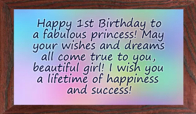 Birthday Wishes For A Year Old Baby Girl