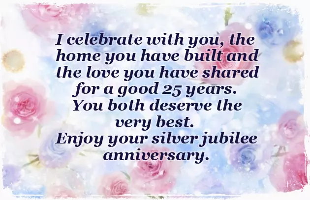 25Th Anniversary Wishes For Friends
