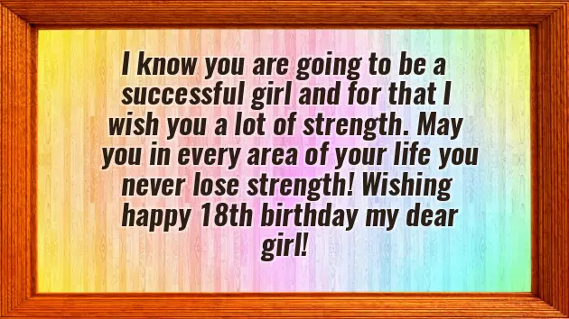 Birthday Wishes To 18 Year Old Daughter
