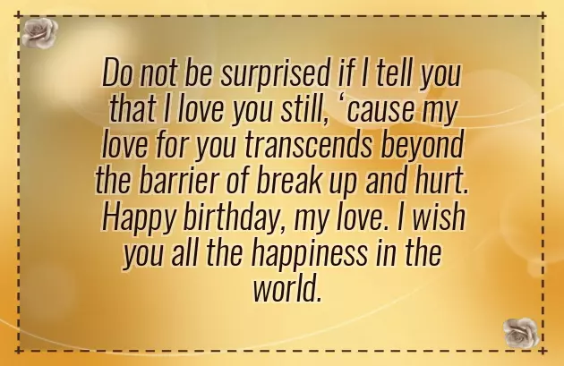 Happy Birthday My Ex Boyfriend Happy Birthday My Ex Boyfriend