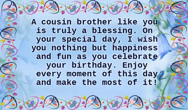 Birthday Wishes For Cousin Brother Birthday Wishes For Cousin Brother