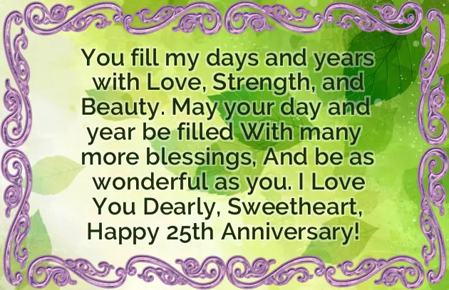 25Th Anniversary Wishes For Couple