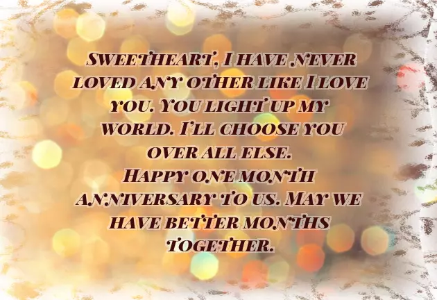 One Month Anniversary Quotes For Husband
