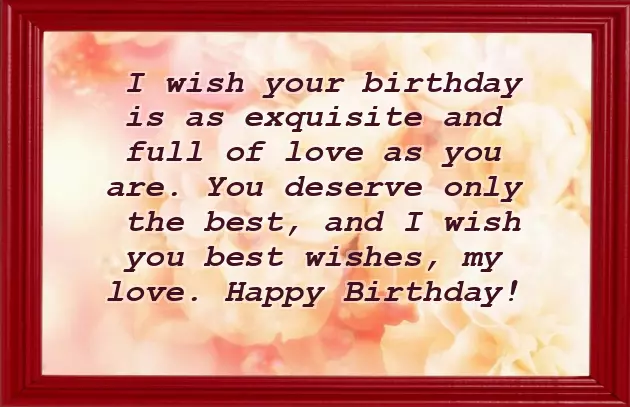 Gf Bday Wish Msg