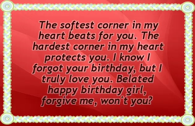 Happy Belated Birthday To My Girlfriend Happy Belated Birthday To My Girlfriend