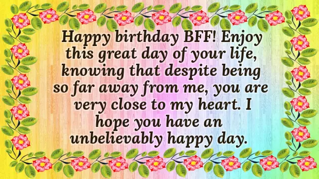 Happy Birthday Bff Wishes