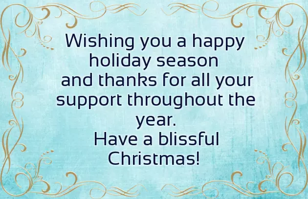 Merry Christmas To Customers