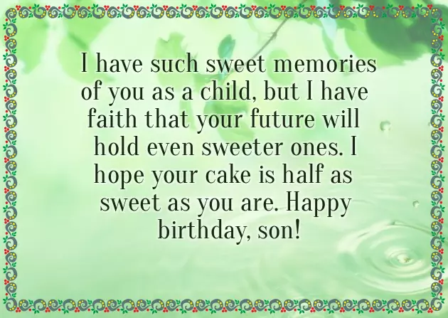 Happy Birthday To A Dear Son