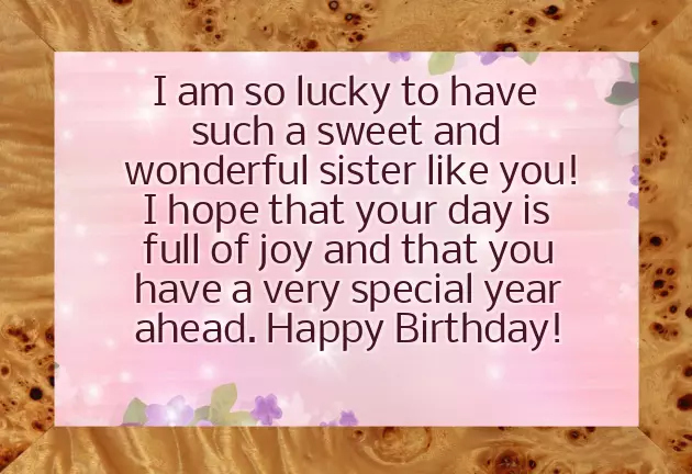 Happy Birthday Thoughts For Sister