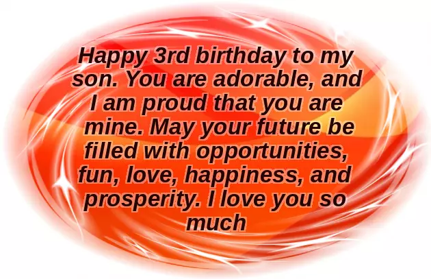 Happy 3Rd Birthday To My Son