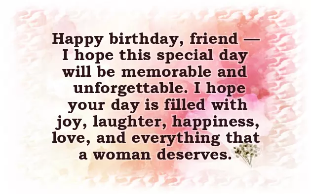 Happy Birthday To Best Female Friend
