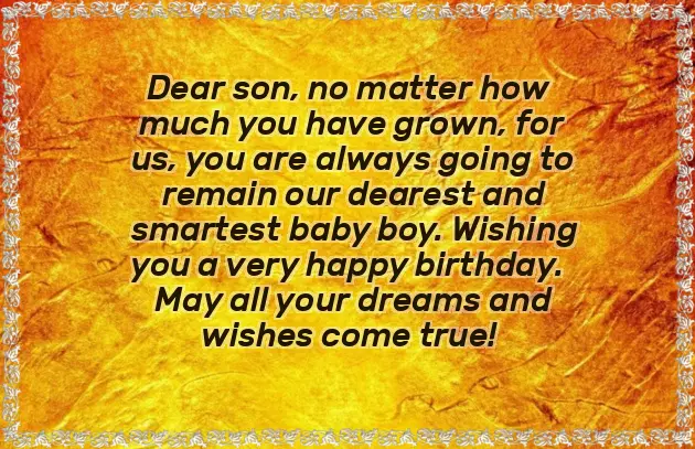 Congratulations To Parents On Son