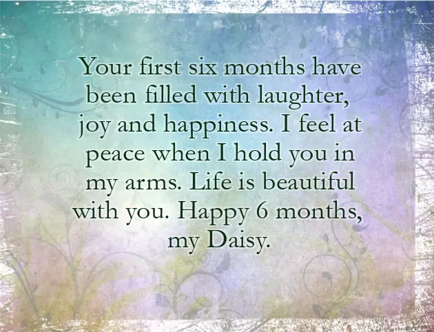 Six Months Birthday Wishes Six Months Birthday Wishes