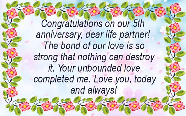 5Th Marriage Anniversary Wishes For Husband 5Th Marriage Anniversary Wishes For Husband