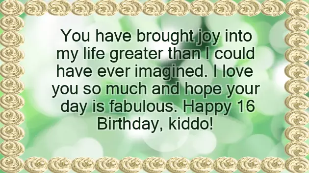 Daughter 16 Birthday Wishes
