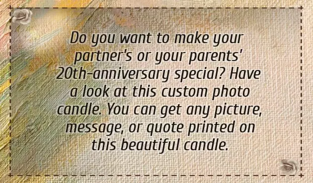 20 Year Wedding Anniversary Gift 20 Year Wedding Anniversary Gift